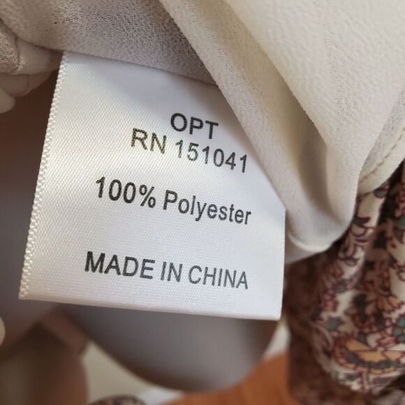 OPT Leah Evereve Dress Size Small Floral Sheer skater fit flare Short Cottage - Picture 14 of 16